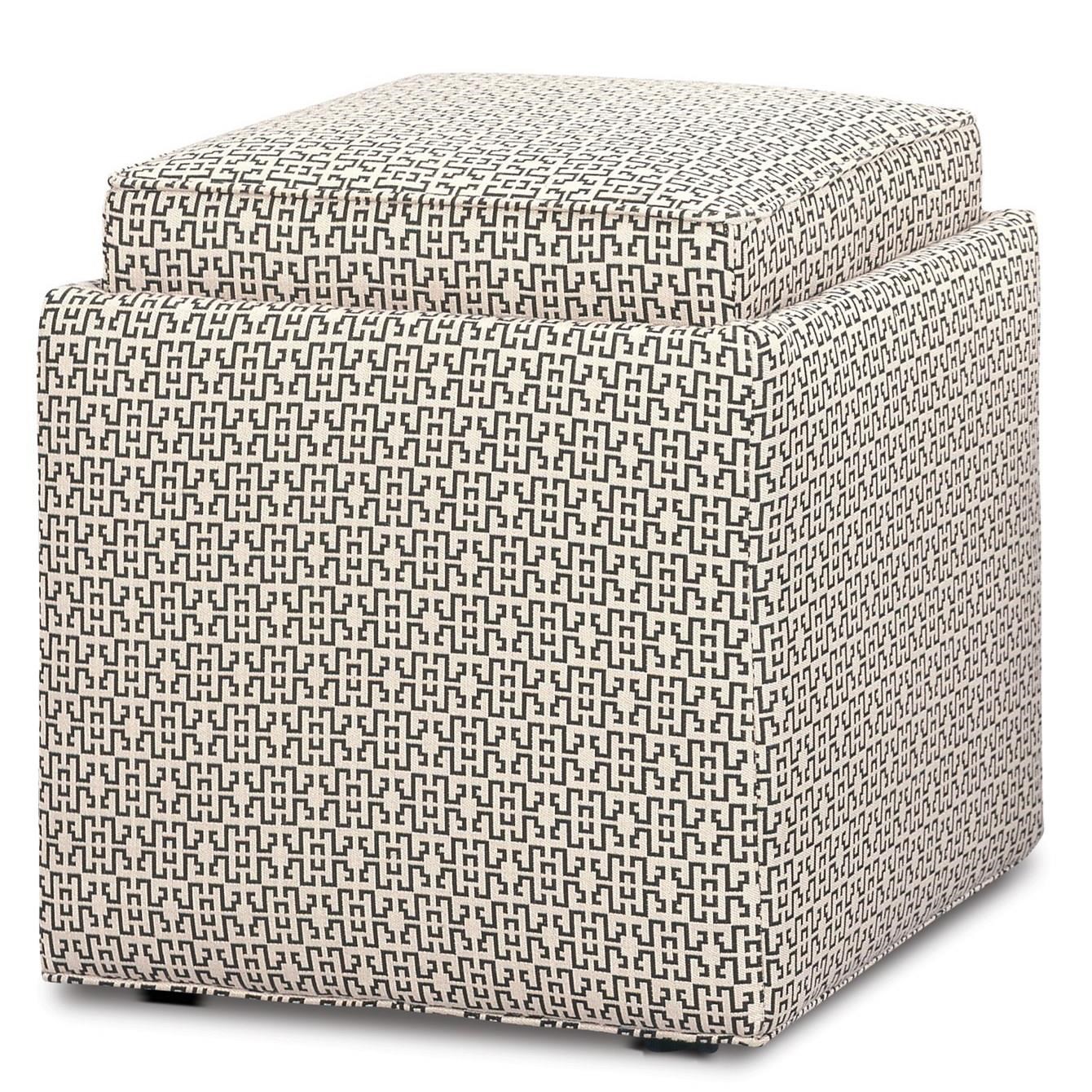 Rowe Chairs and Accents Nelson Cube Ottoman with Storage Sprintz